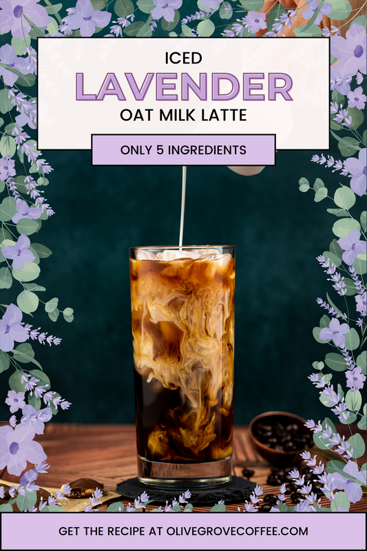 Our Dreamy Iced Lavender Oatmilk Latte