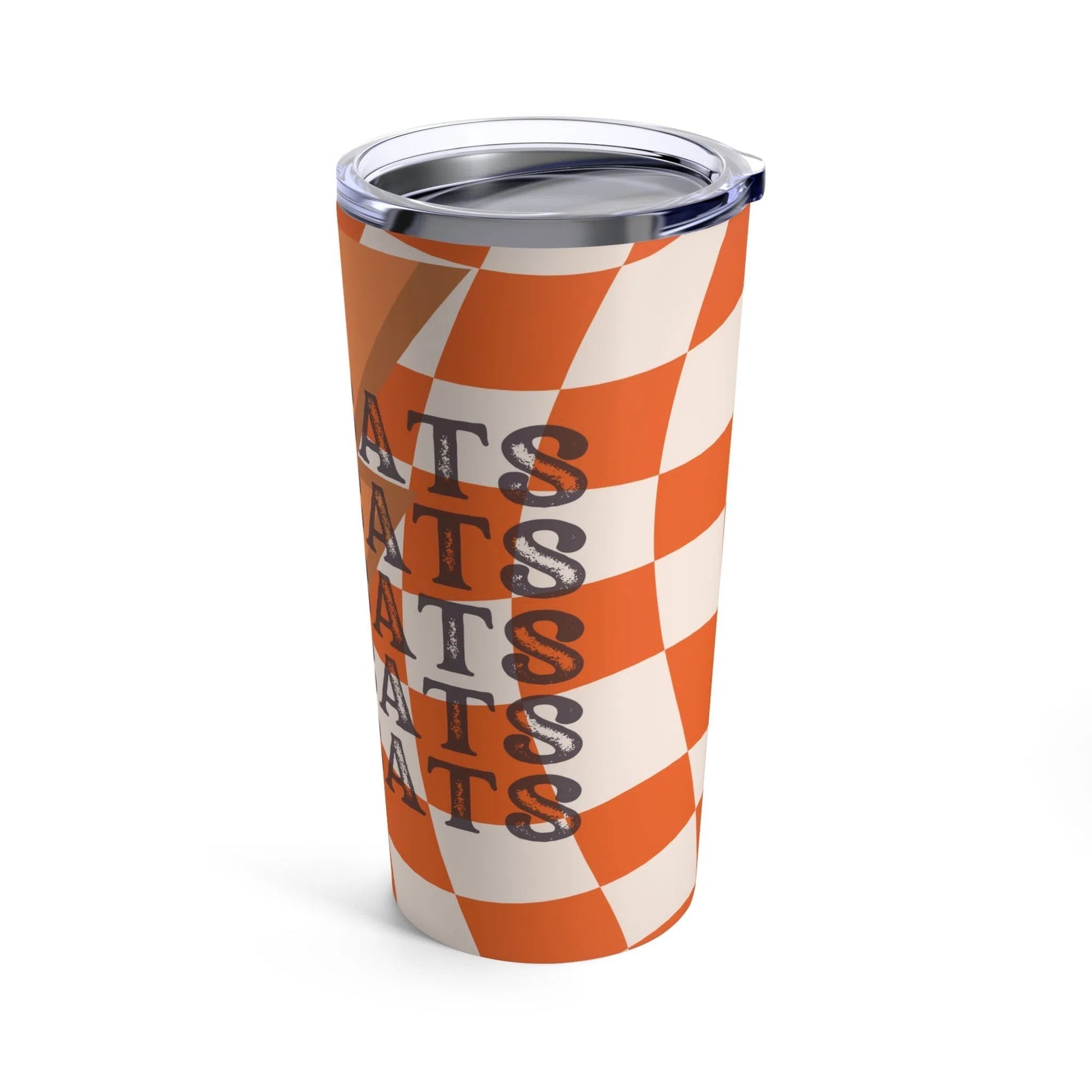 Checkered Celina TX Bobcats Tumbler-Mug-Printify-20oz-Olive Grove Coffee-Eco-friendly stainless steel 20oz tumbler with double-wall insulation-Modern Tumbler- Funky Tumblers - Funny tumblers - Trendy Tumblers - Artistic Tumbler