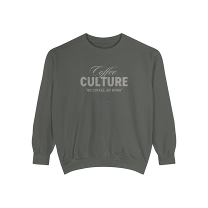 Coffee Culture Unisex Comfort Colors Crewneck Sweatshirt - Olive Grove Coffee