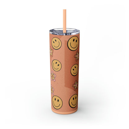 Good Vibes Skinny Tumbler-Mug-Printify-Olive Grove Coffee-Eco-friendly stainless steel 20oz tumbler with double-wall insulation-Modern Tumbler- Funky Tumblers - Funny tumblers - Trendy Tumblers - Artistic Tumbler