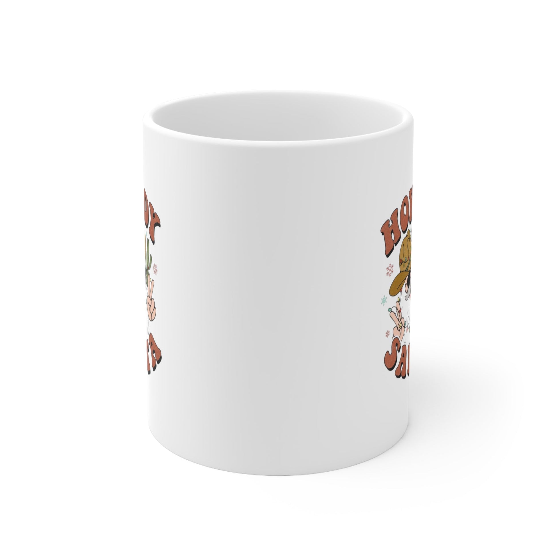 Howdy Santa Ceramic Mug-Mug-Printify-11oz-Olive Grove Coffee-ceramic coffee mugs-Modern mugs- Funky mugs- Funny mugs- Trendy mugs- Artistic mugs