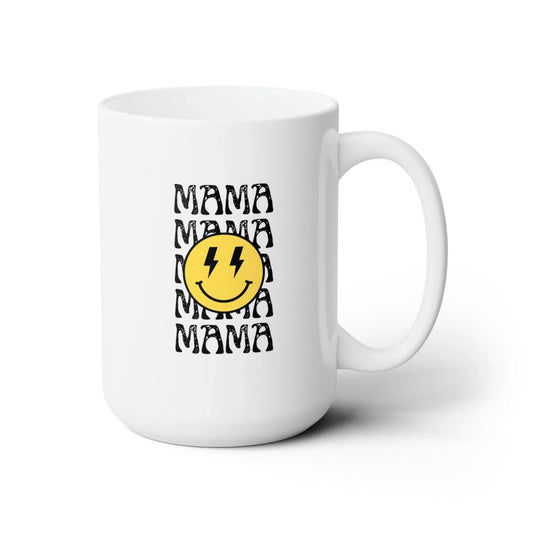 Mama Mama Mama Ceramic Mug-Mug-Printify-15oz-Olive Grove Coffee-ceramic coffee mugs-Modern mugs- Funky mugs- Funny mugs- Trendy mugs- Artistic mugs