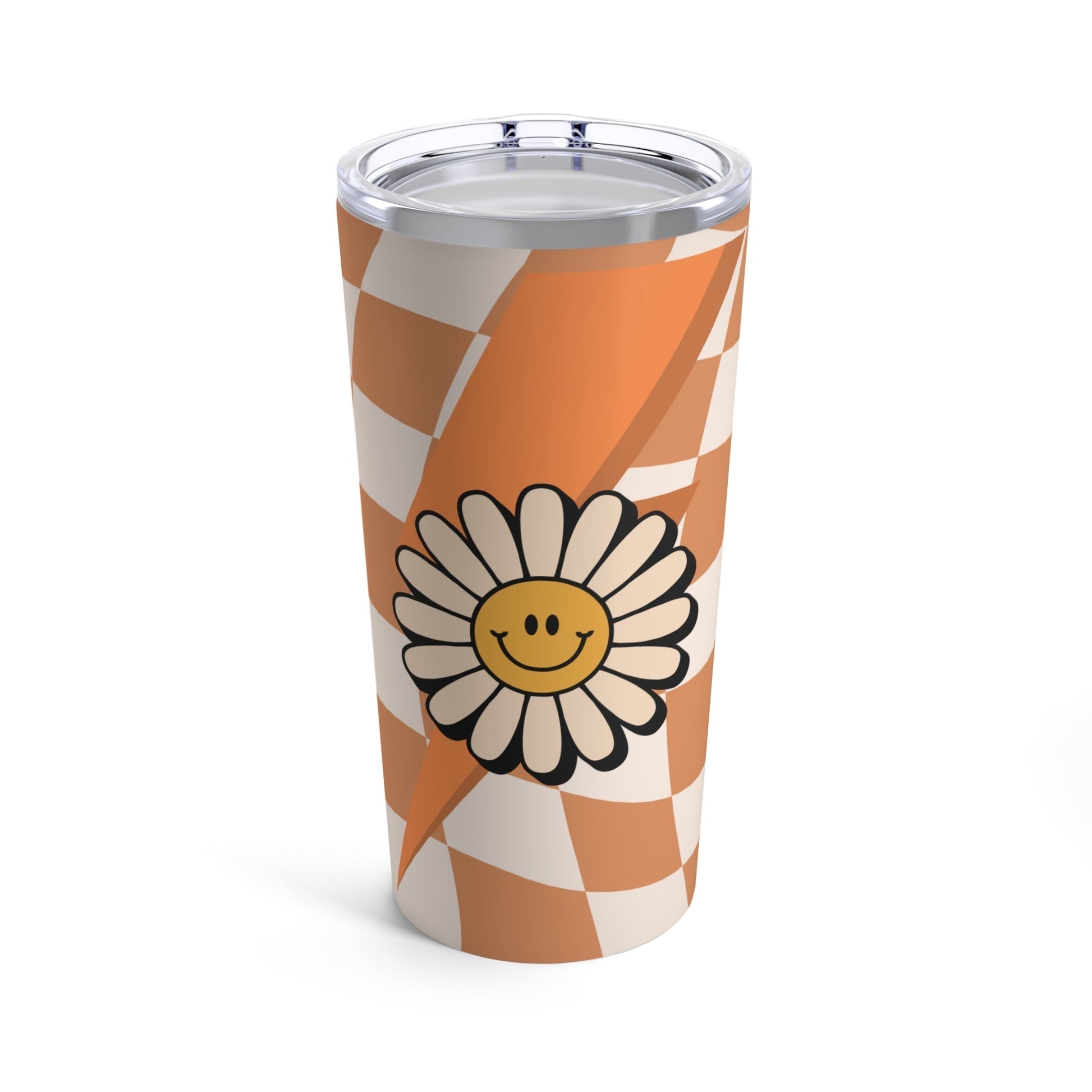 Retro Daisy Tumbler-Mug-Printify-20oz-Olive Grove Coffee-Eco-friendly stainless steel 20oz tumbler with double-wall insulation-Modern Tumbler- Funky Tumblers - Funny tumblers - Trendy Tumblers - Artistic Tumbler