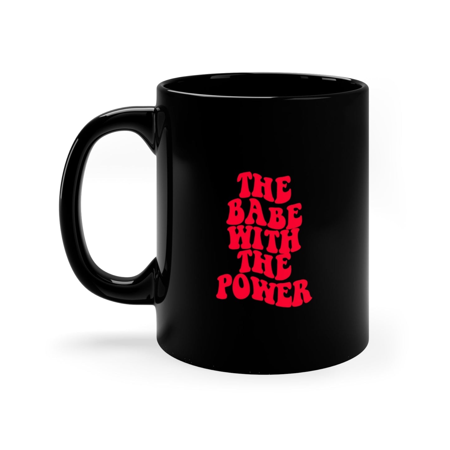 The Babe With the Power Ceramic Mug-Mug-Printify-11oz-Olive Grove Coffee-ceramic coffee mugs-Modern mugs- Funky mugs- Funny mugs- Trendy mugs- Artistic mugs