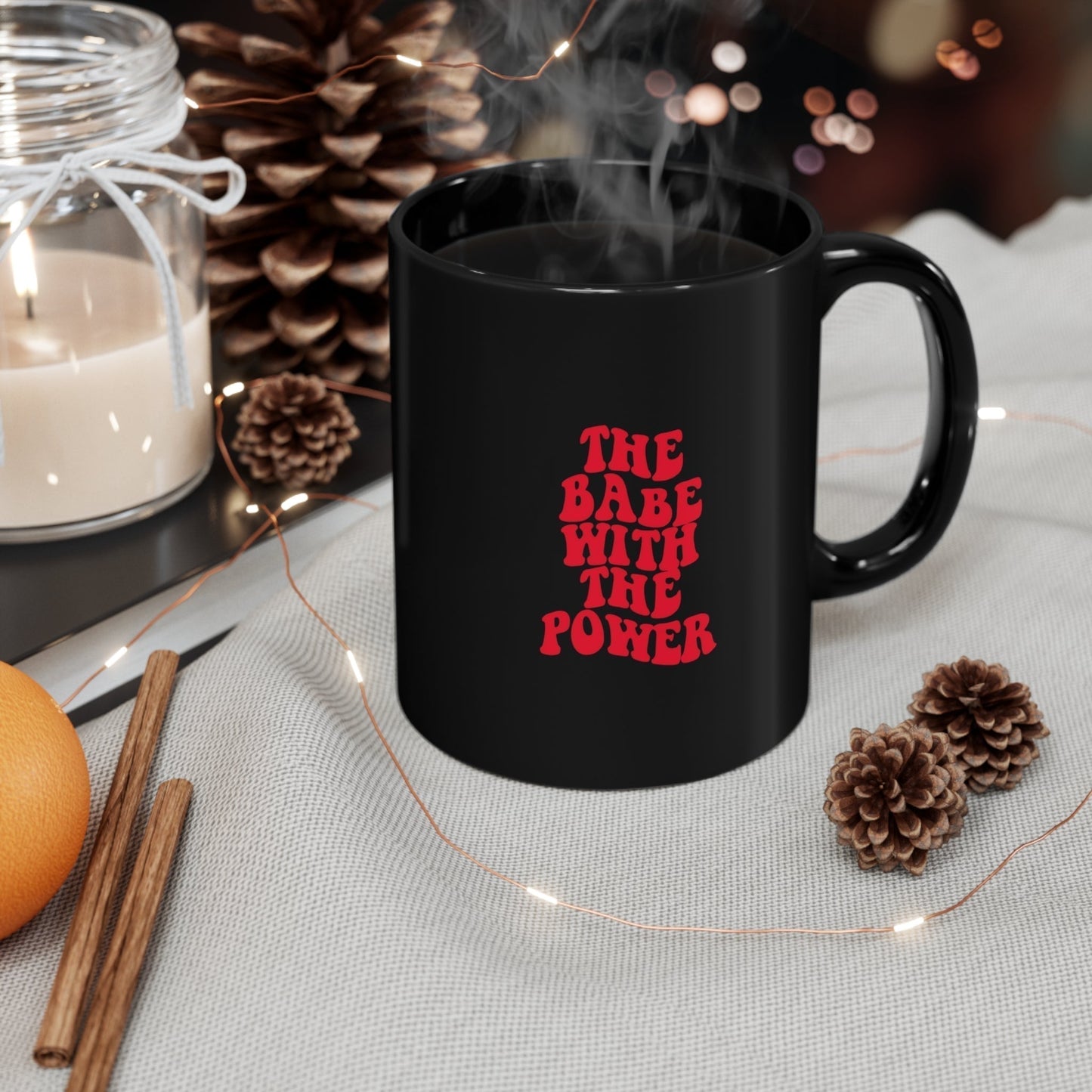 The Babe With the Power Ceramic Mug-Mug-Printify-11oz-Olive Grove Coffee-ceramic coffee mugs-Modern mugs- Funky mugs- Funny mugs- Trendy mugs- Artistic mugs